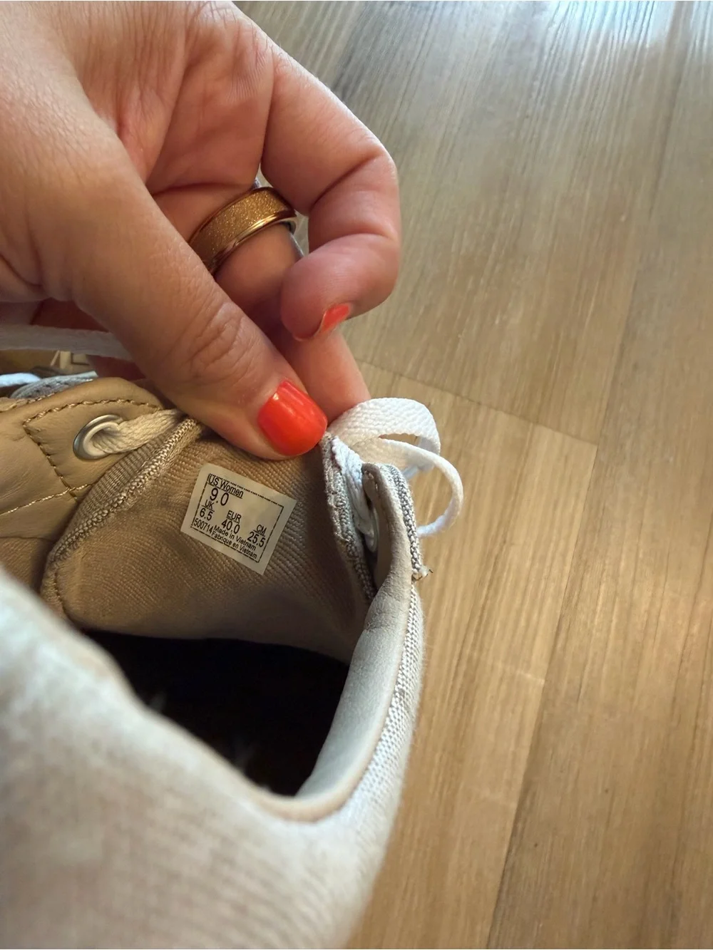 Vans Beige Canvas Low-Top Sneakers